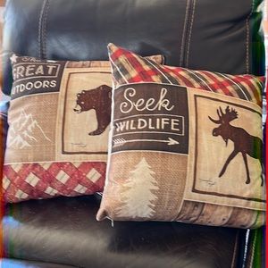 Cabin decor throw pillows